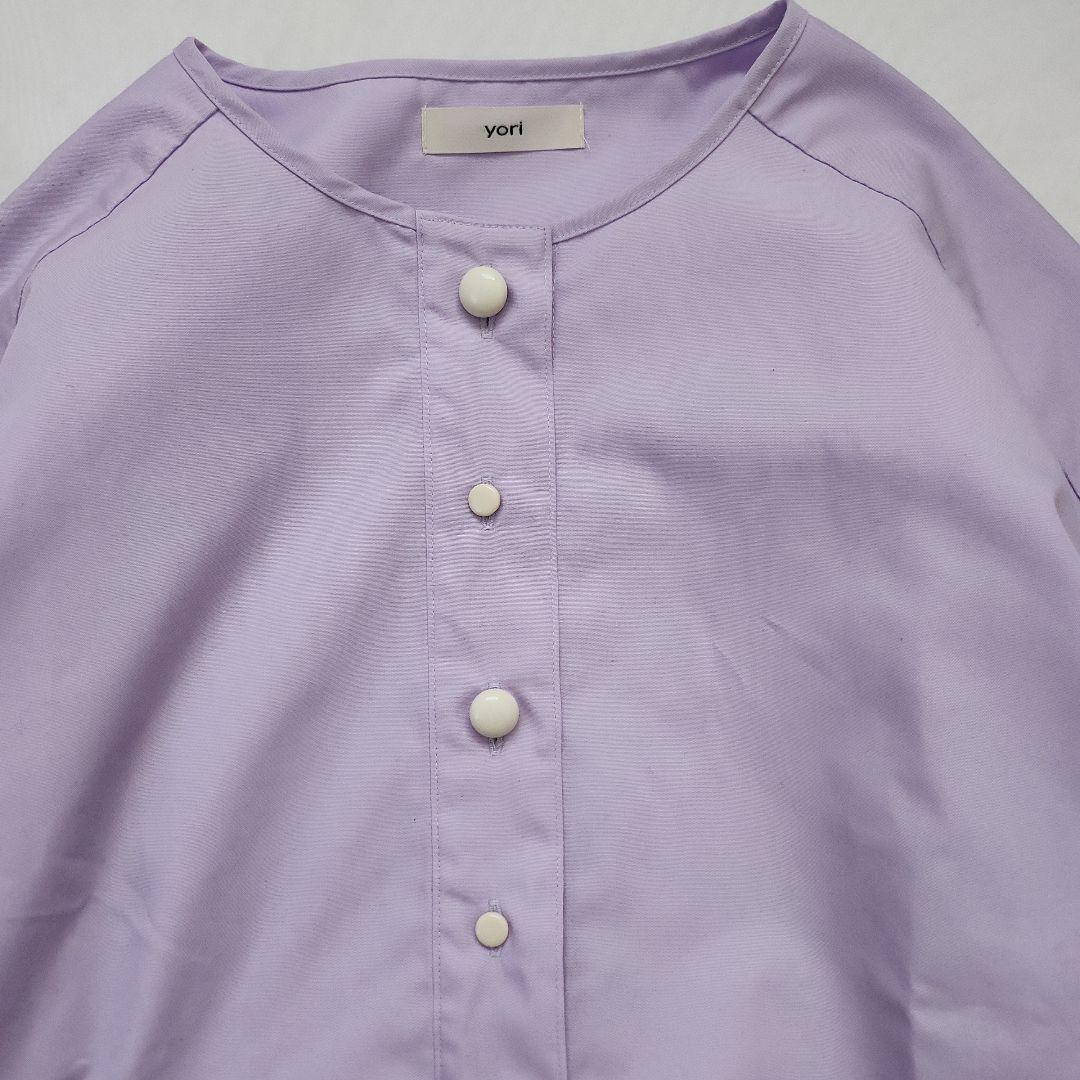 美品❤ヨリyori 　キャンディボタンシャツ　 ライトパープル