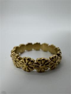 《最高品質/日本製18金》K18ゴールド 花モチーフリング2.07g 11号