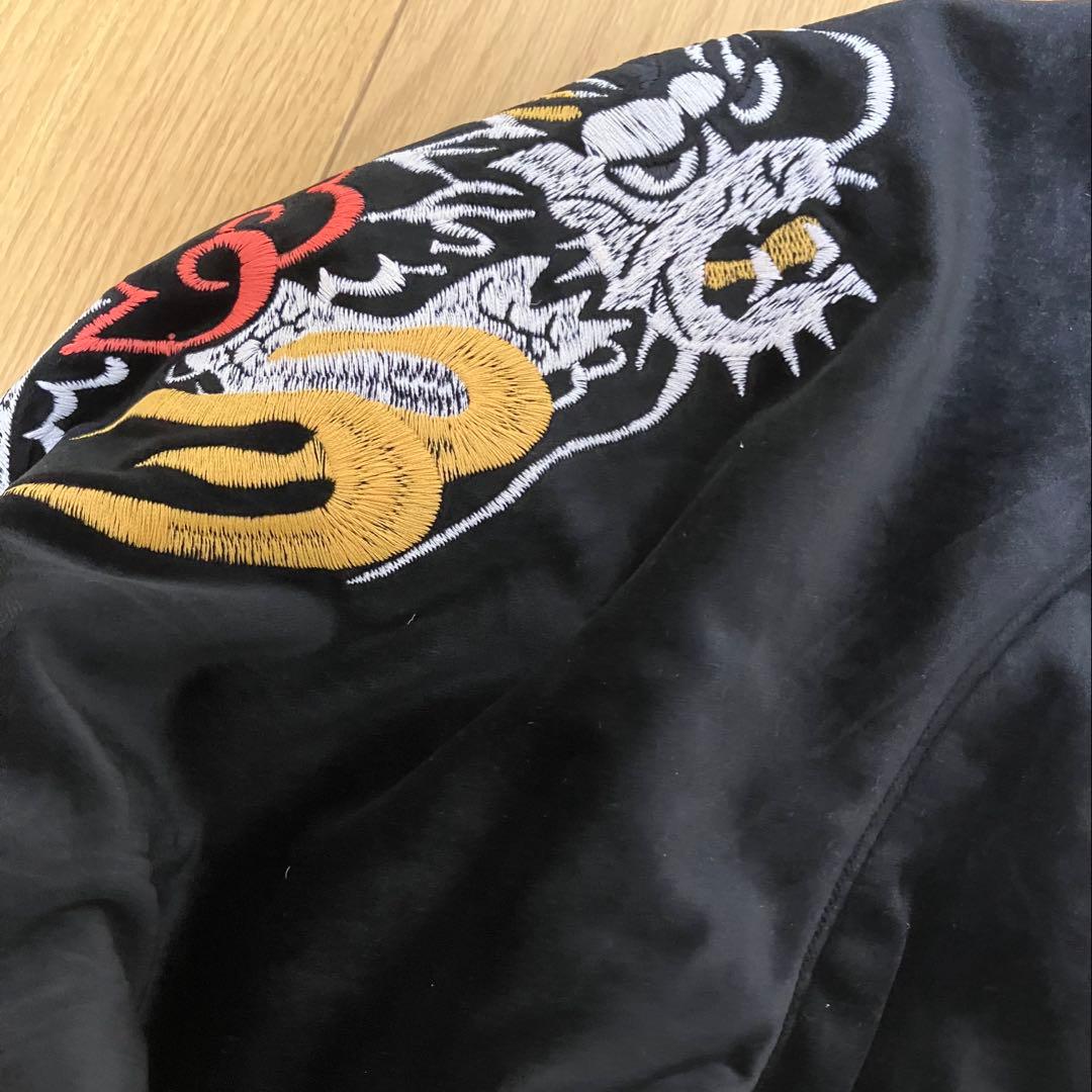 新品　スカジャン　別珍　ヒューストン　ベルベット　黒　スーベニア　ジャケット