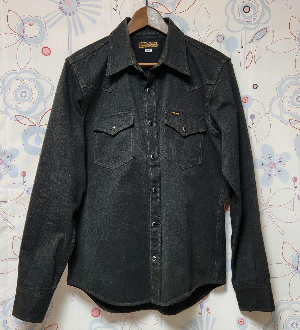 人気！アイアンハート IRON HEART ヘビーウエスタンシャツ L グレー