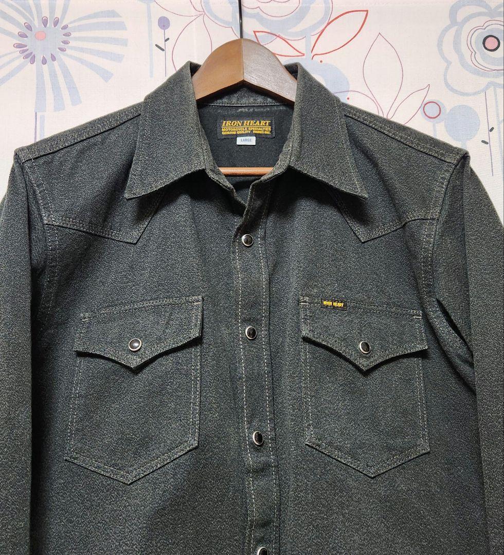 人気！アイアンハート IRON HEART ヘビーウエスタンシャツ L グレー