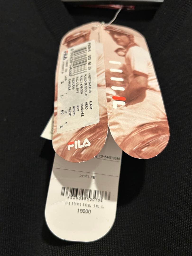 希少 廃盤 未使用 FILA フェラーリ Ferrari Vネックセーター L