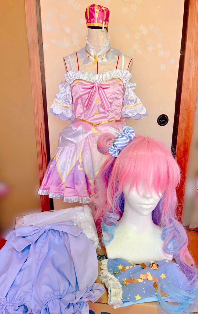 ホロライブhololive姫森ルーナ コスプレ衣装ウィッグセット