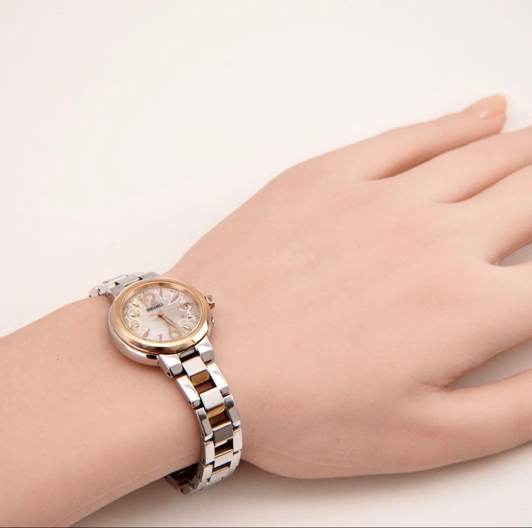 【回路検査済】SEIKO　セイコー ルキア デイト 電波ソーラー　腕時計