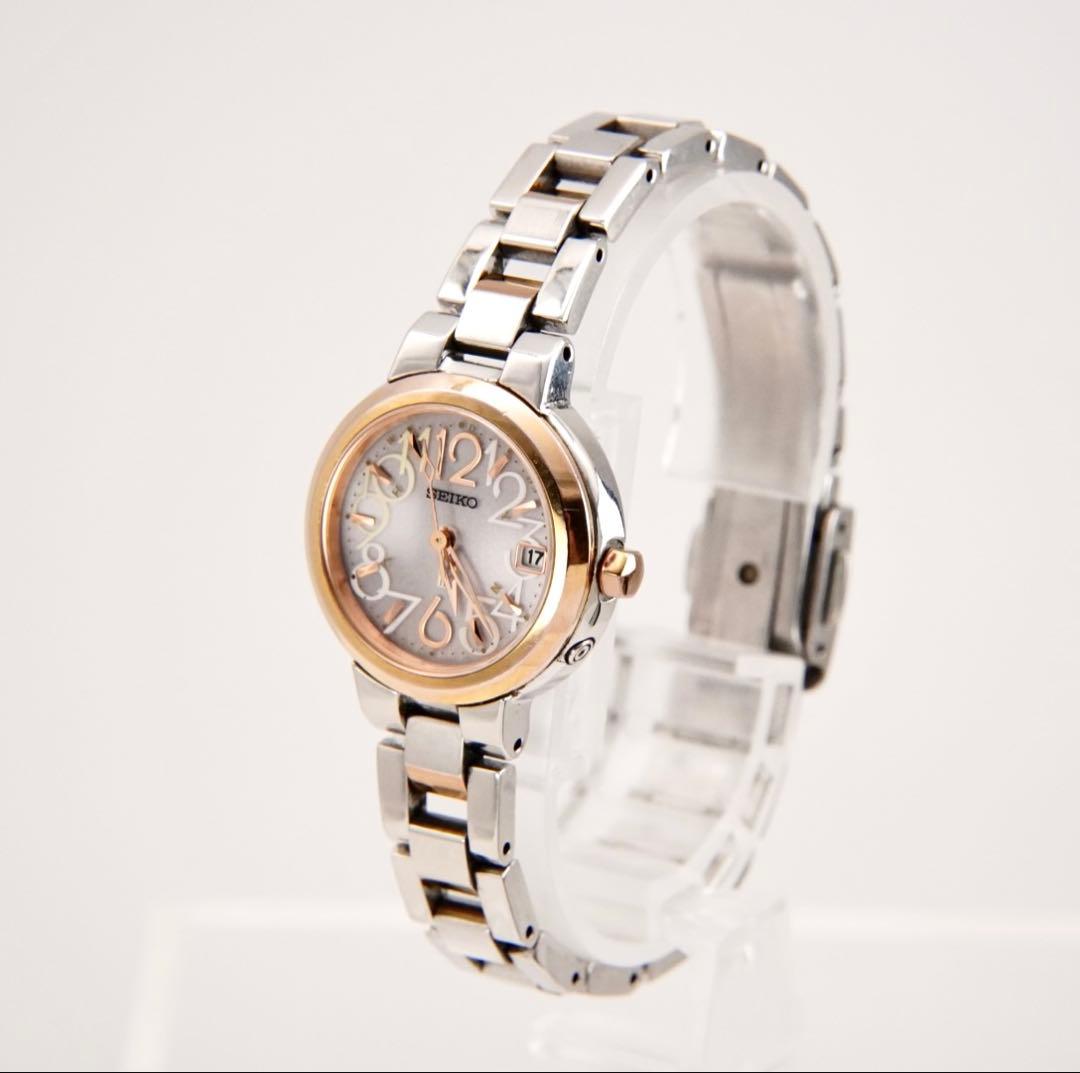 【回路検査済】SEIKO　セイコー ルキア デイト 電波ソーラー　腕時計