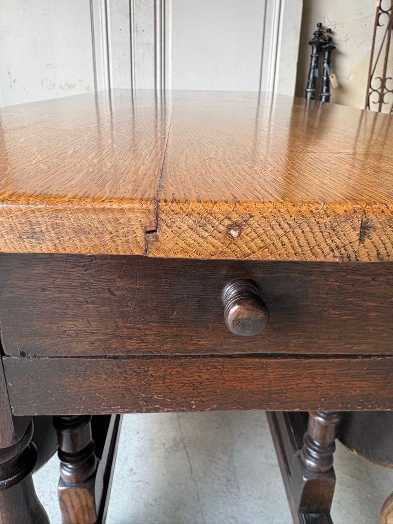 ゲートレッグテーブル/ラージ/オークバタフライテーブル