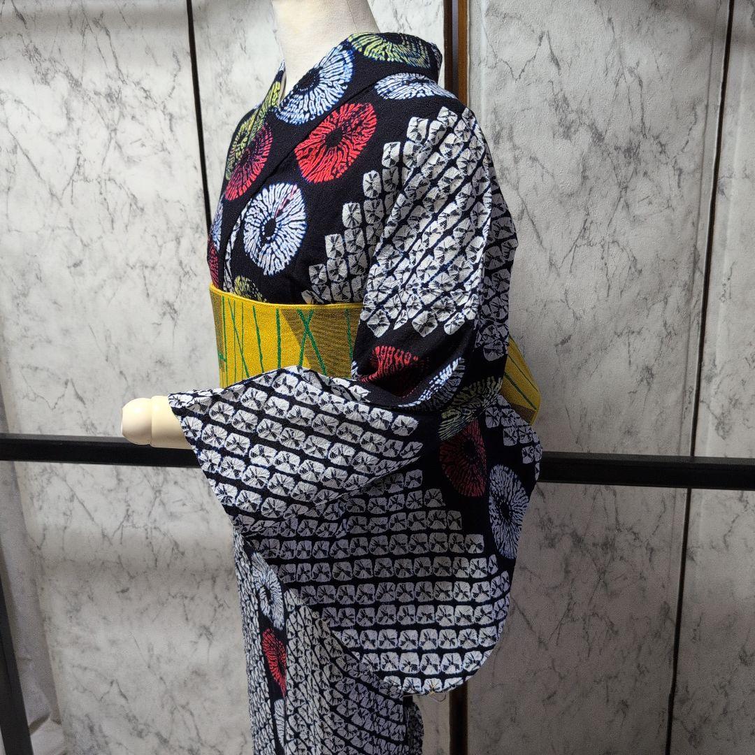 IaIachan様ご購入品高級有松絞り浴衣　花火柄 背当て、居敷き当て付き