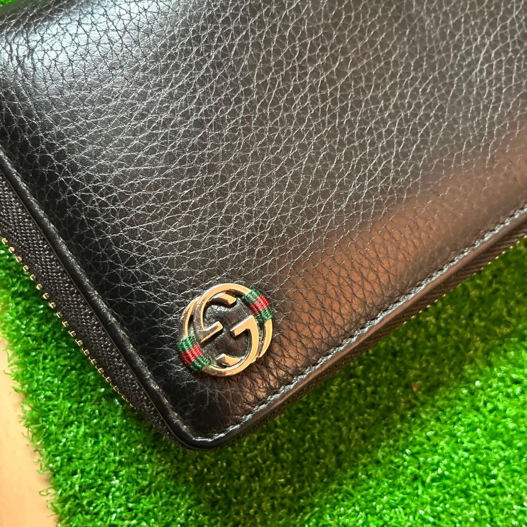 よ*ー様 Gucci ブラックレザー 長財布
