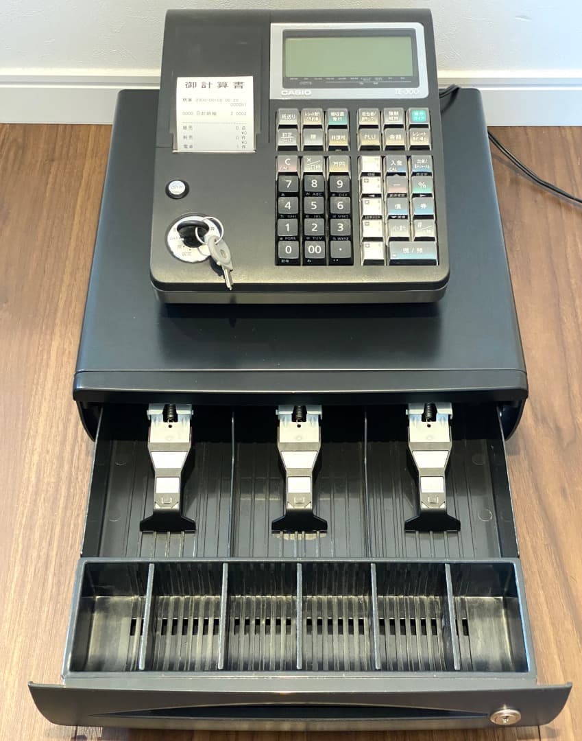 動作確認済み 初期化済み CASIO カシオ TE-300 電子レジスター