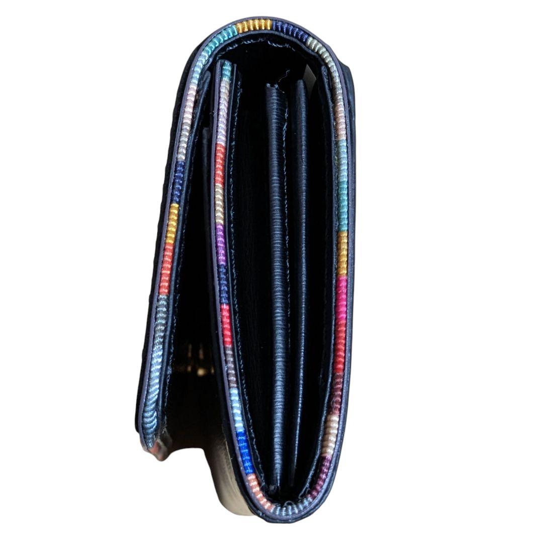 ポールスミス 名刺入れ スワールエッジ BPW382 ブラック