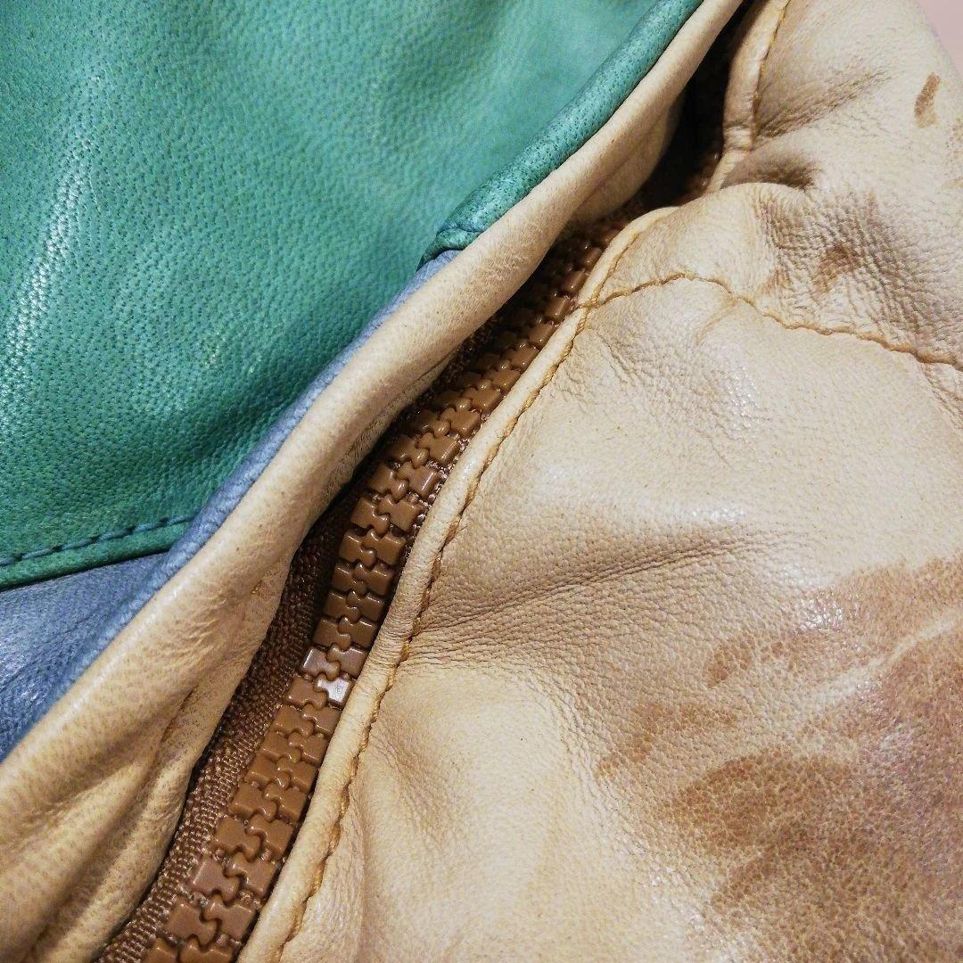 極上 Schott レザーダウンジャケット ダウンベスト