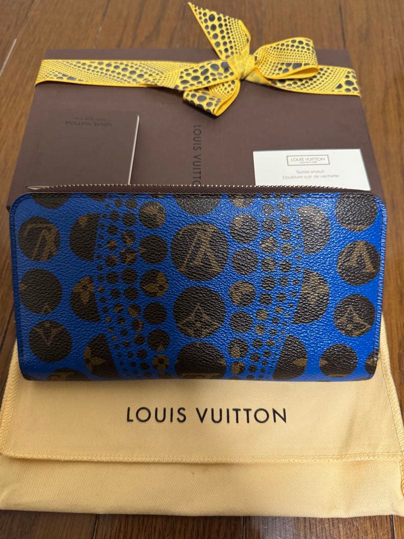 ルイヴィトン×草間彌生 モノグラム パンプキンドット ジッピーウォレット ブルー