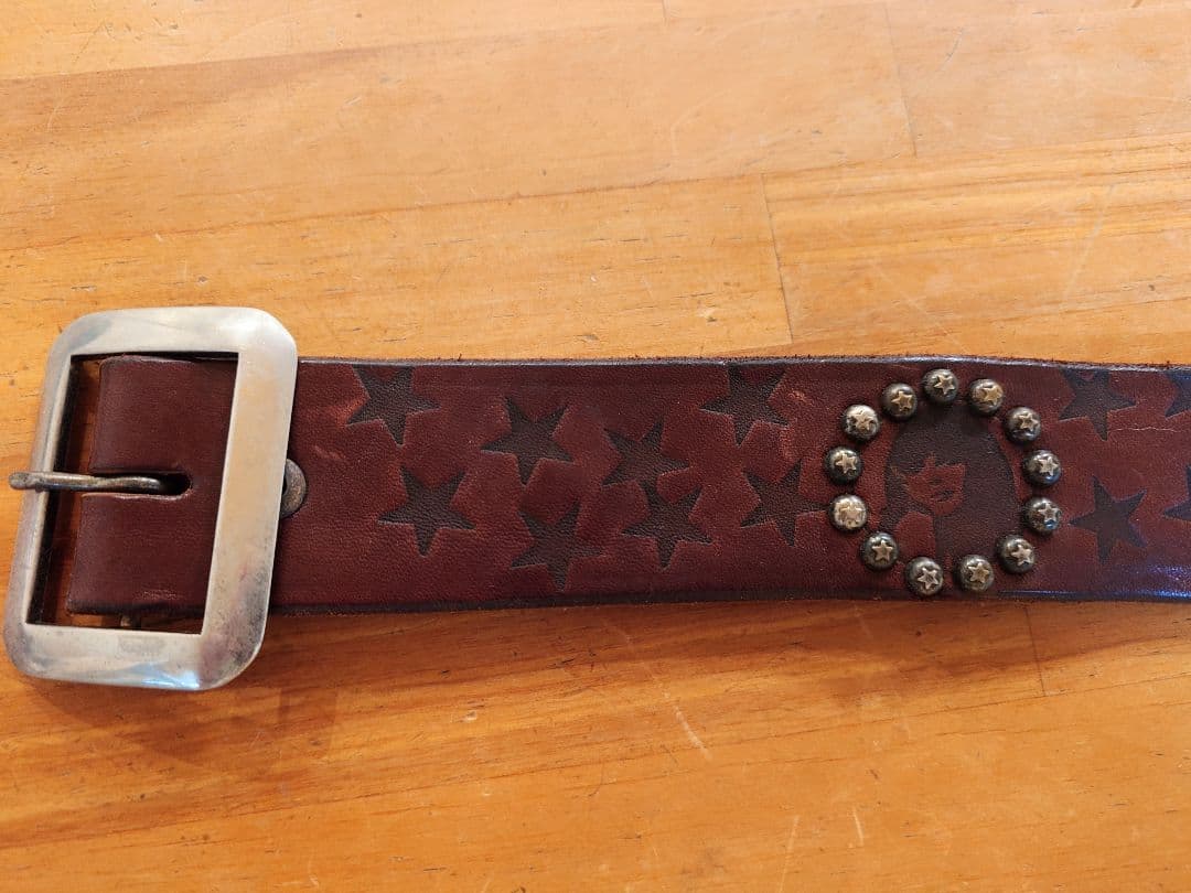 HYSTERIC GLAMOUR スタッズベルトM星レザー