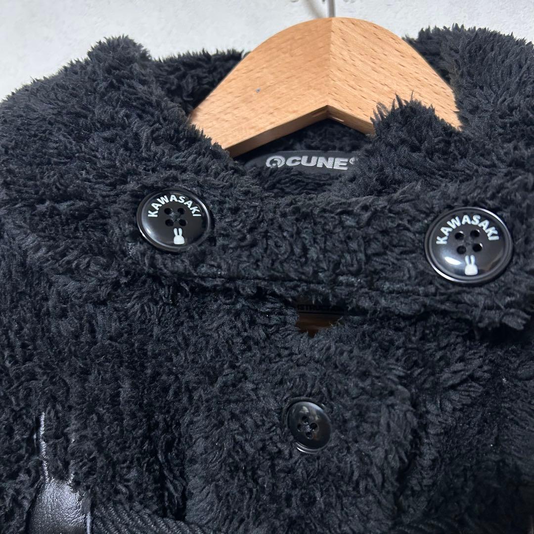 cune キューン　レディース　うさぎ　ボア起毛もこもこ　ダッフルコートパーカー