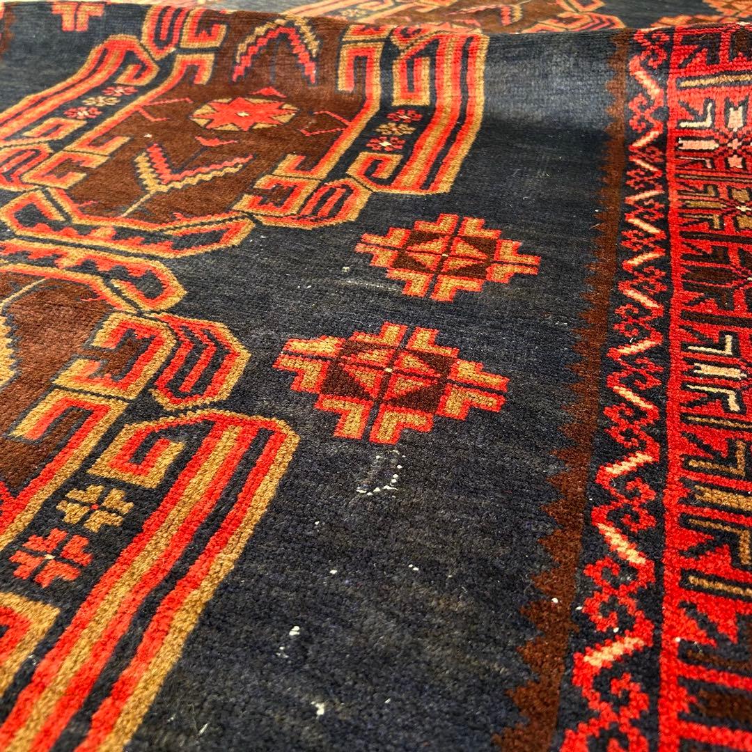 【1980's vintage】 バルーチ族 トライバルラグ