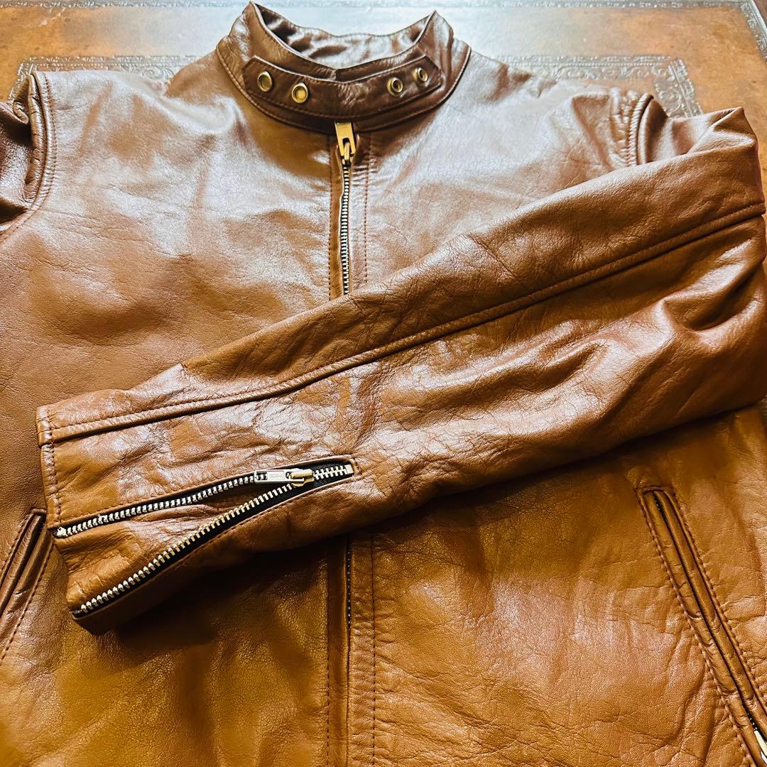 HORN WORKS シングル ライダースジャケット 本革！水牛革！肉厚