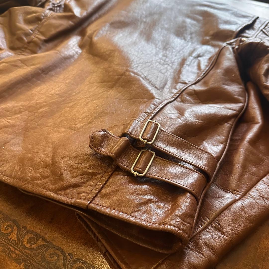 HORN WORKS シングル ライダースジャケット 本革！水牛革！肉厚