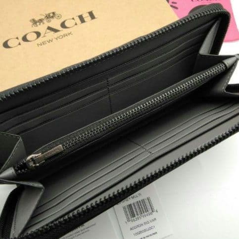 新作　新品　COACH　長財布　メンズ　アコーディオンウオレット