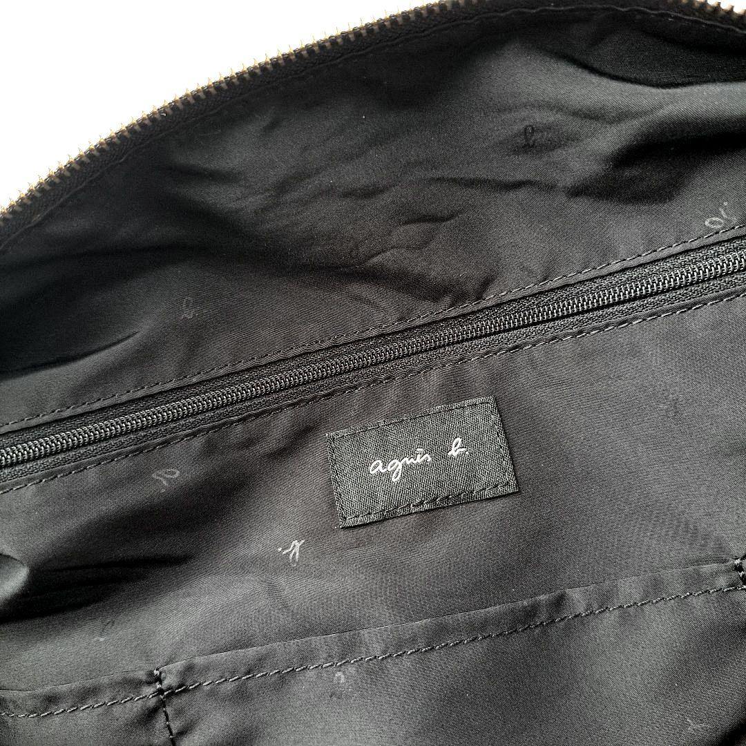 【極美品】【agnes b.】FT03‐03 2Wayボストンバッグ　チャーム付