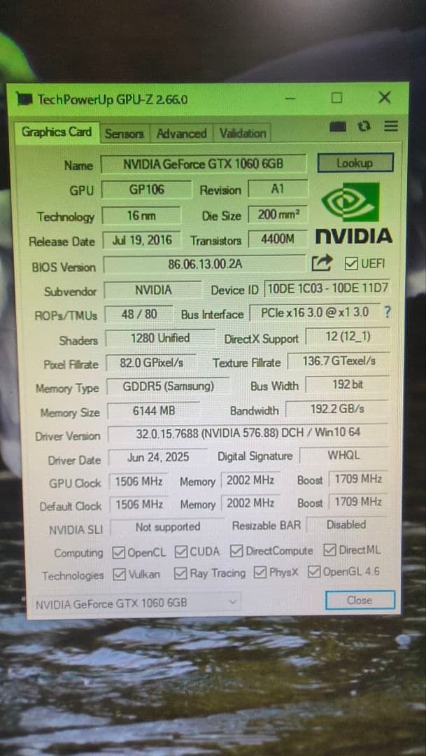 inno3D GTX 1060 6G 動作確認済み ①