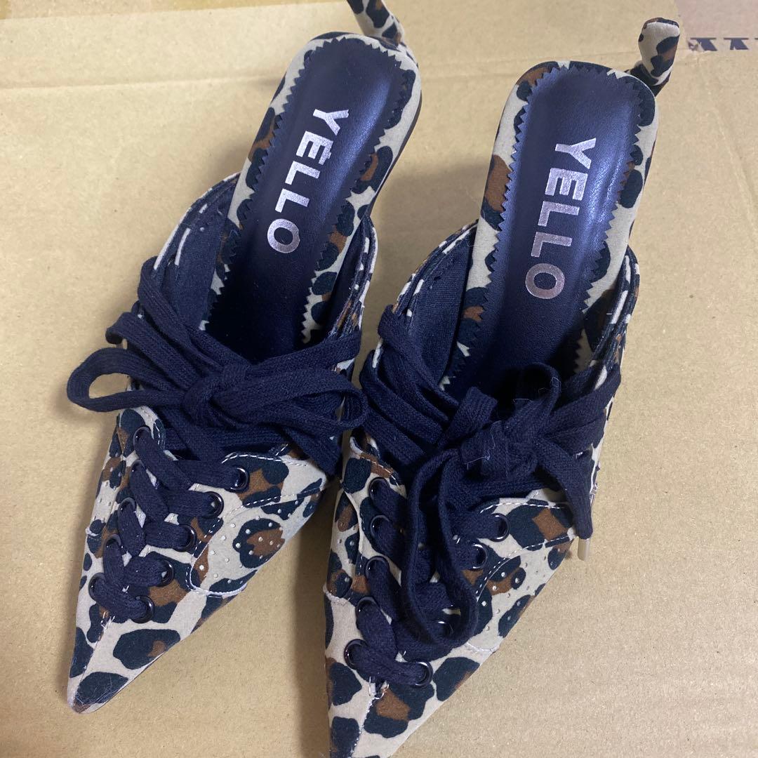 YELLO ヒョウ柄 ミュール スニーカーミュール