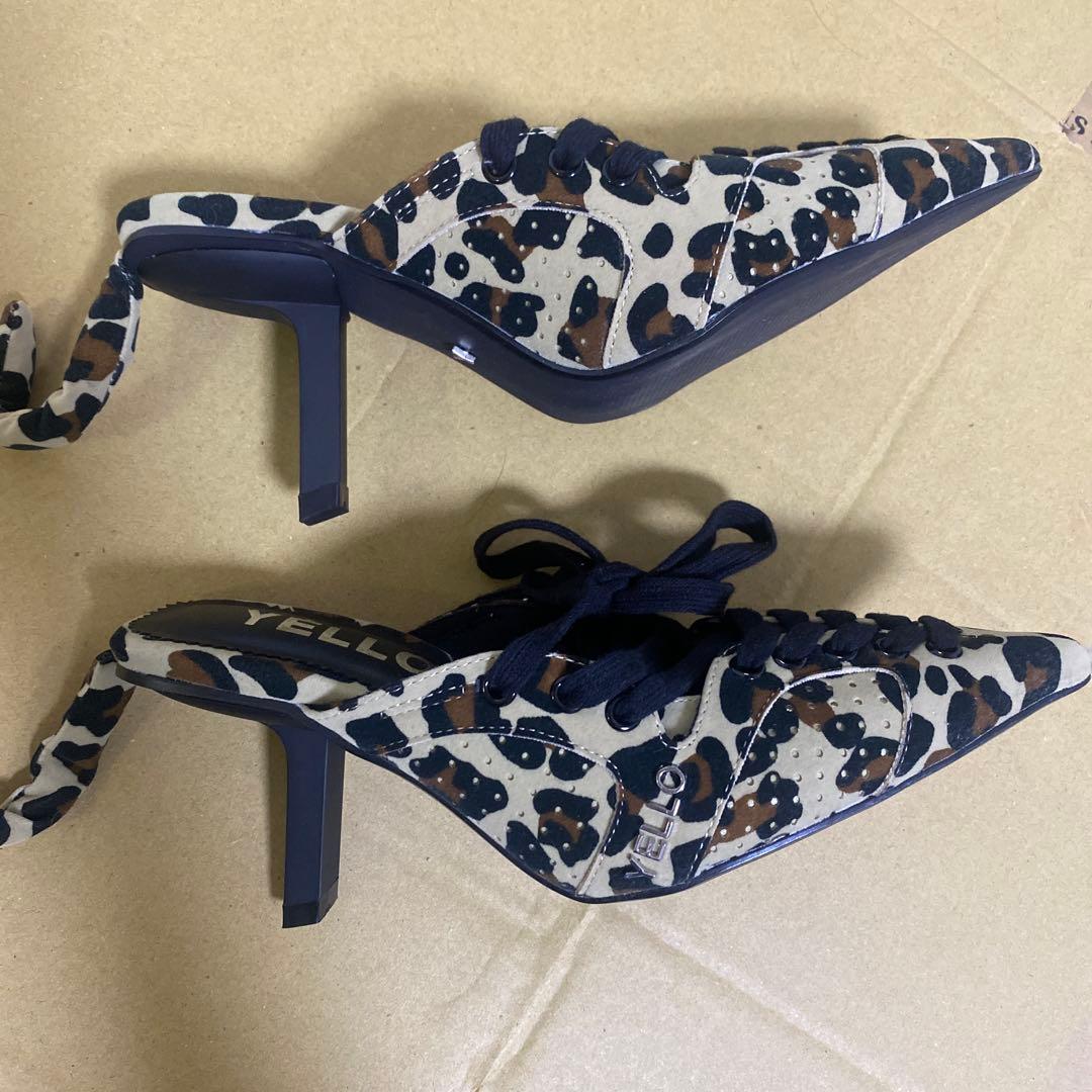 YELLO ヒョウ柄 ミュール スニーカーミュール