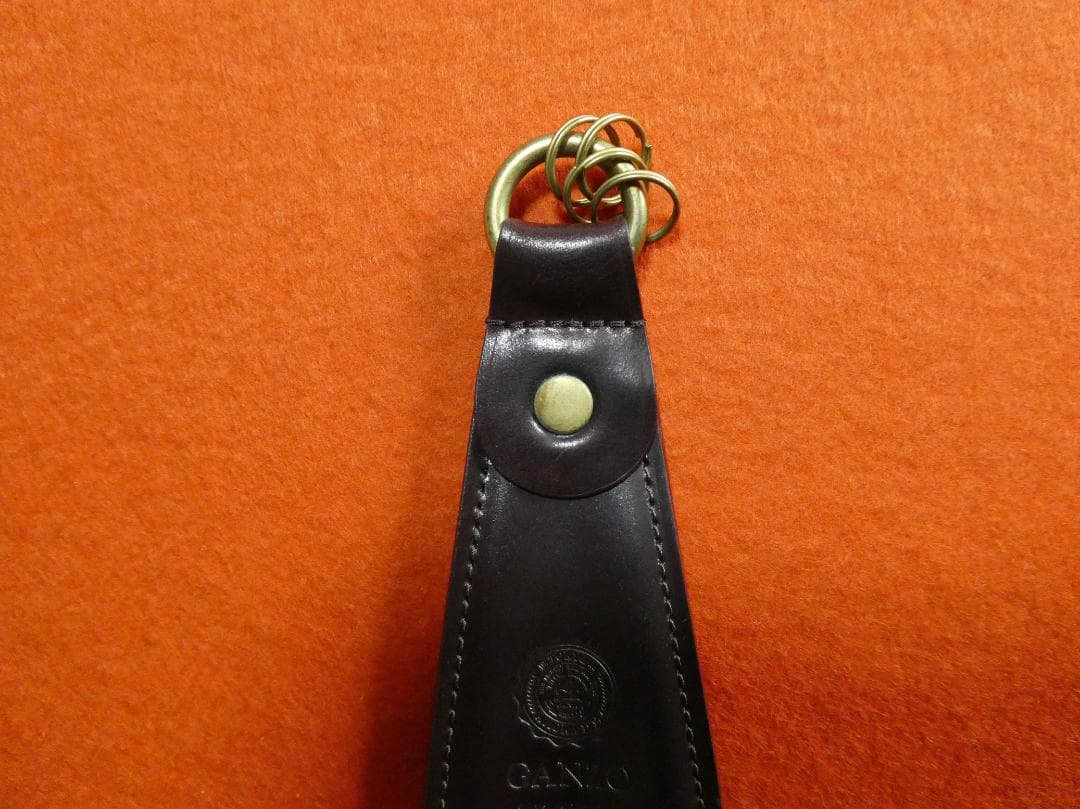 GANZO シェルコードバン シューホーンキーホルダー 靴ベラ バーガンディ