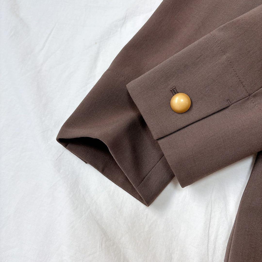 AOKI 2wayストレッチ トロピカルジャケット パンツ 茶 セットアップ 9