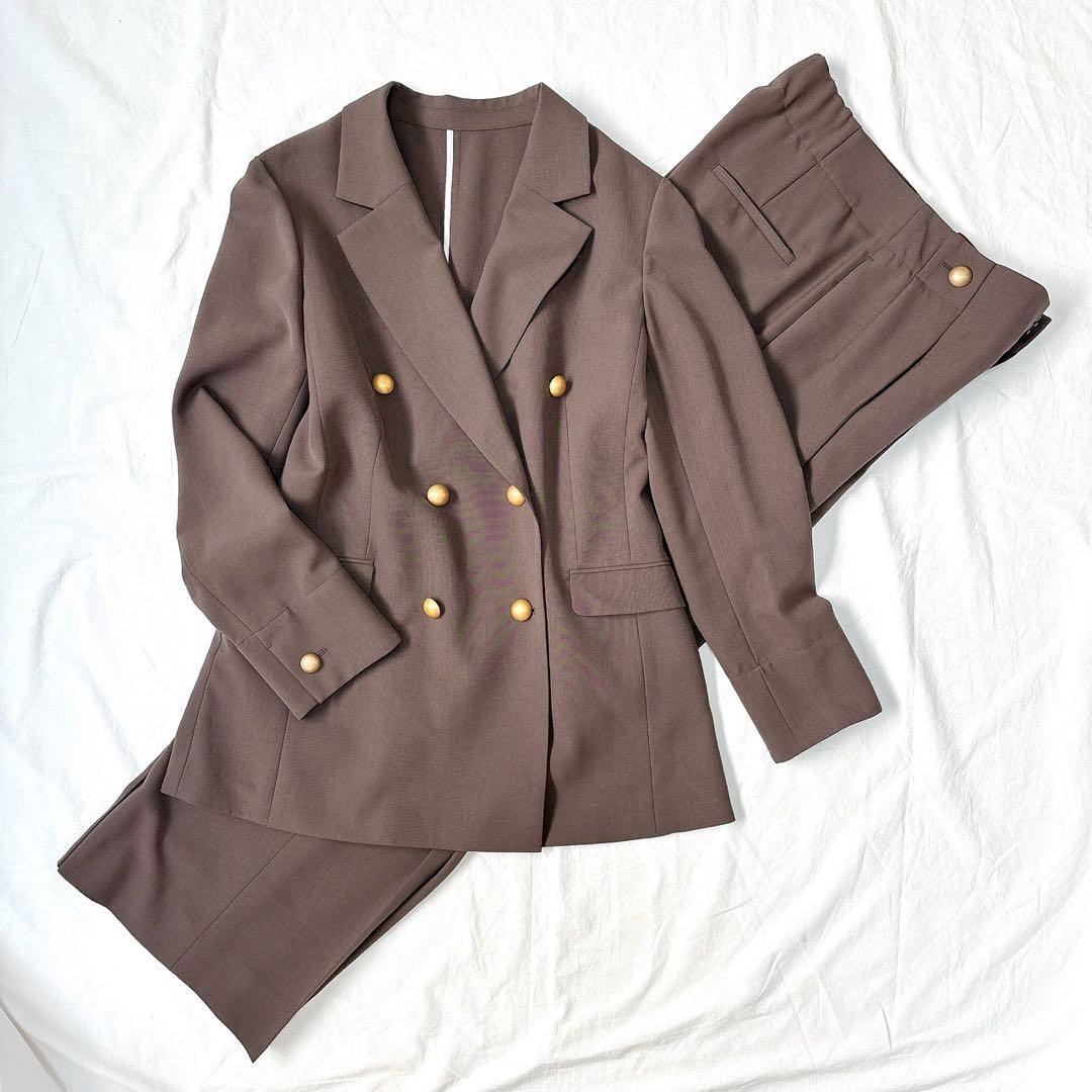 AOKI 2wayストレッチ トロピカルジャケット パンツ 茶 セットアップ 9