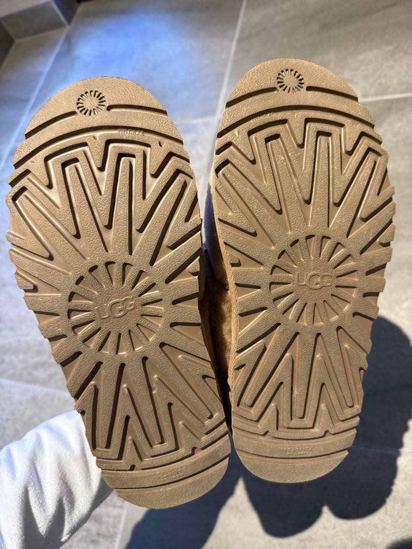 ベージュ フリース カジュアルブーツ