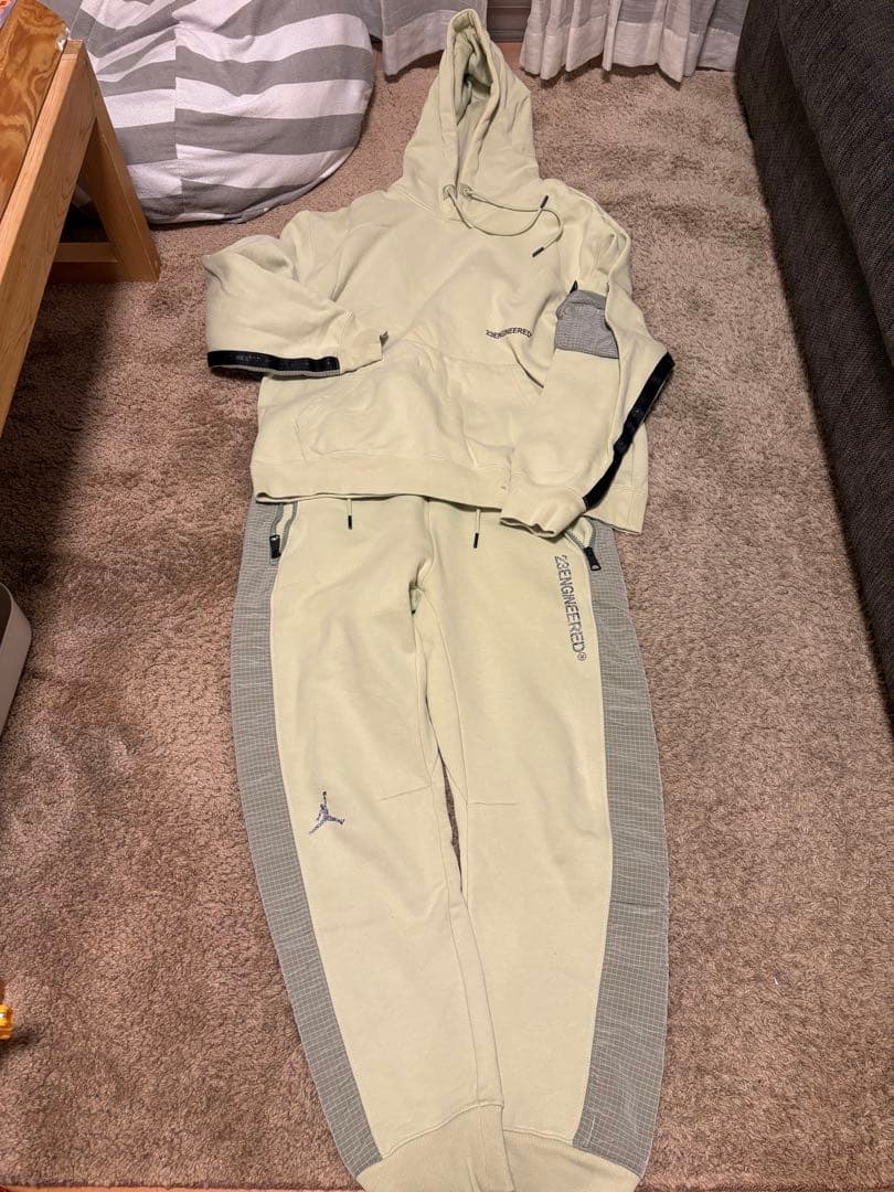 美品即完売NIKEジョーダンスウェットジャージ上下セットライム