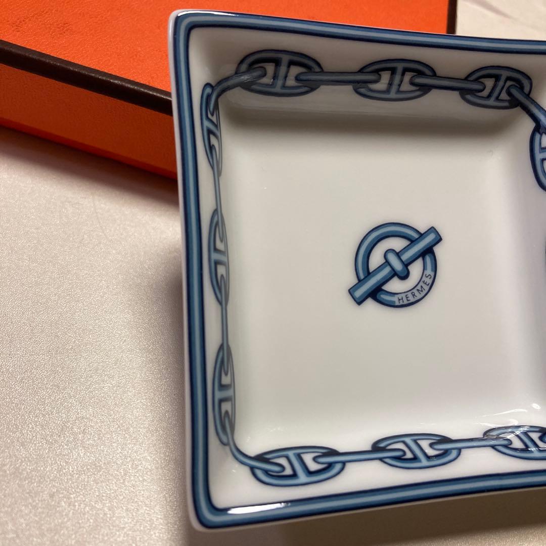 希少　エルメス　シェーヌダンクル　スクエア　ミニプレート　 小物入れ