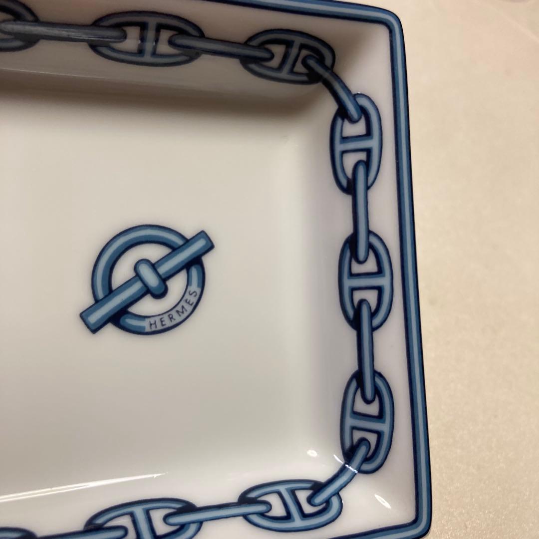 希少　エルメス　シェーヌダンクル　スクエア　ミニプレート　 小物入れ