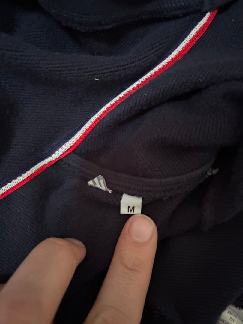 モンクレール　ガムブルーコラボパーカー　ネイビー フード付きパーカー Mサイズ