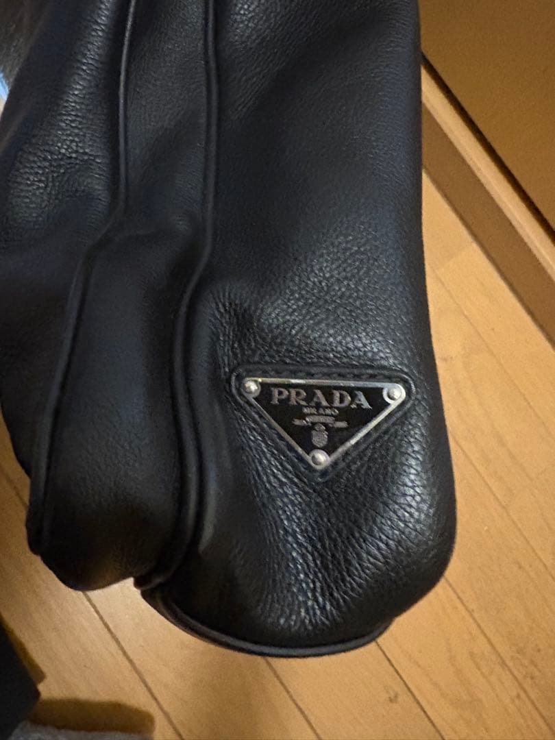 ⭐️最終お値下げしました⭐️PRADA⭐️ 黒 レザー ビジネストートバッグ　三角ロゴ