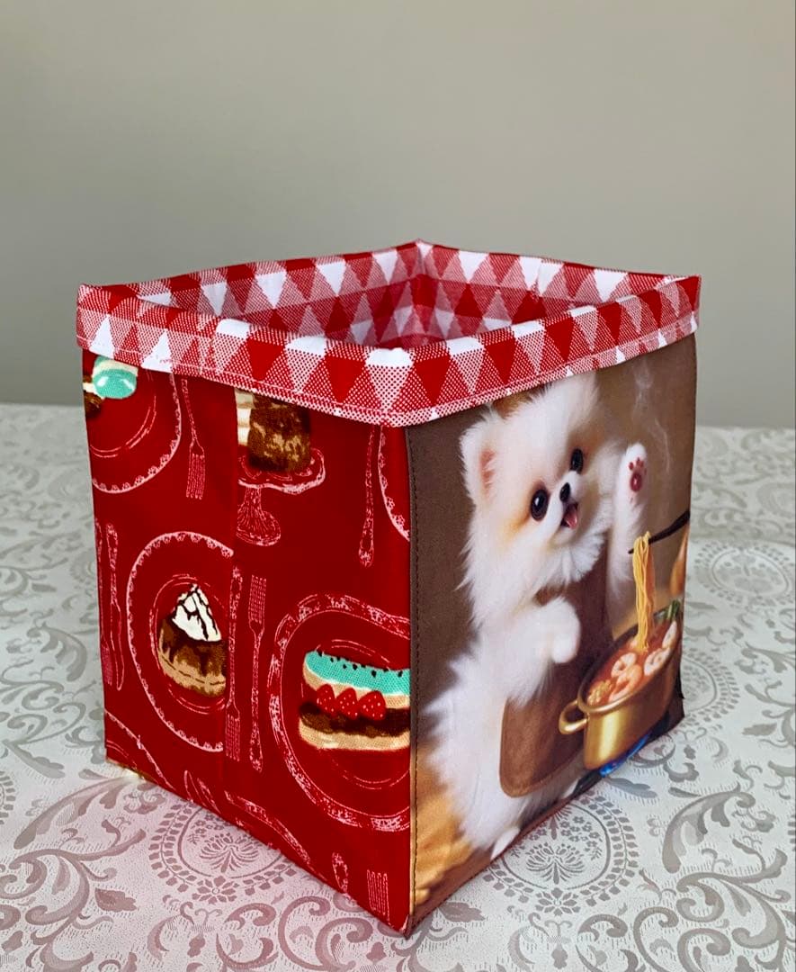 ピーチ　新聞ポメちゃん　トートバッグ　小物入れ