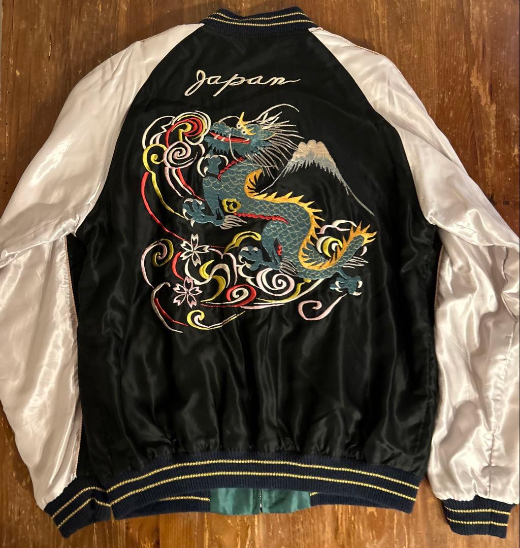 テーラー東洋　スカジャン　Lサイズ　龍　日本地図