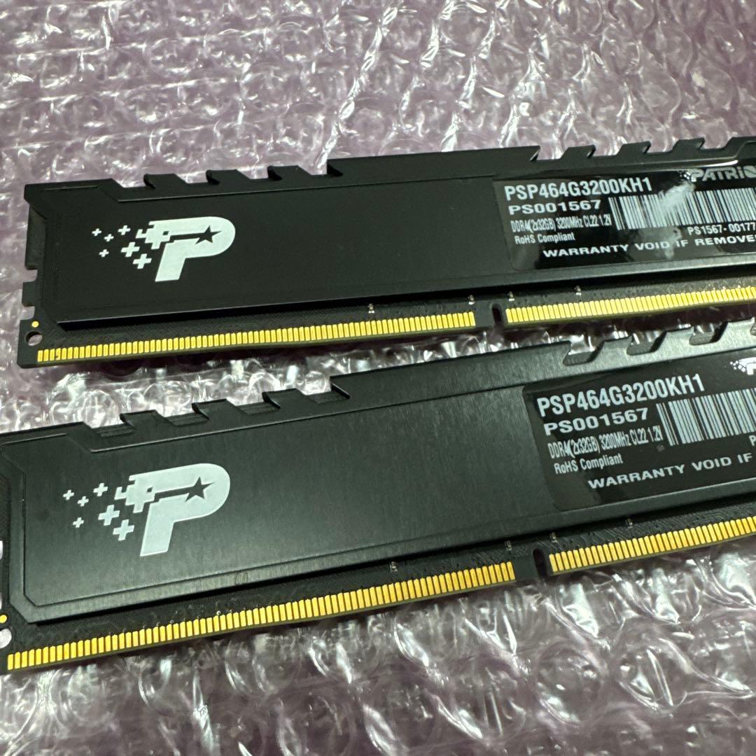 PATRIOT 32x2 64GB DDR4 3200MHz メモリー