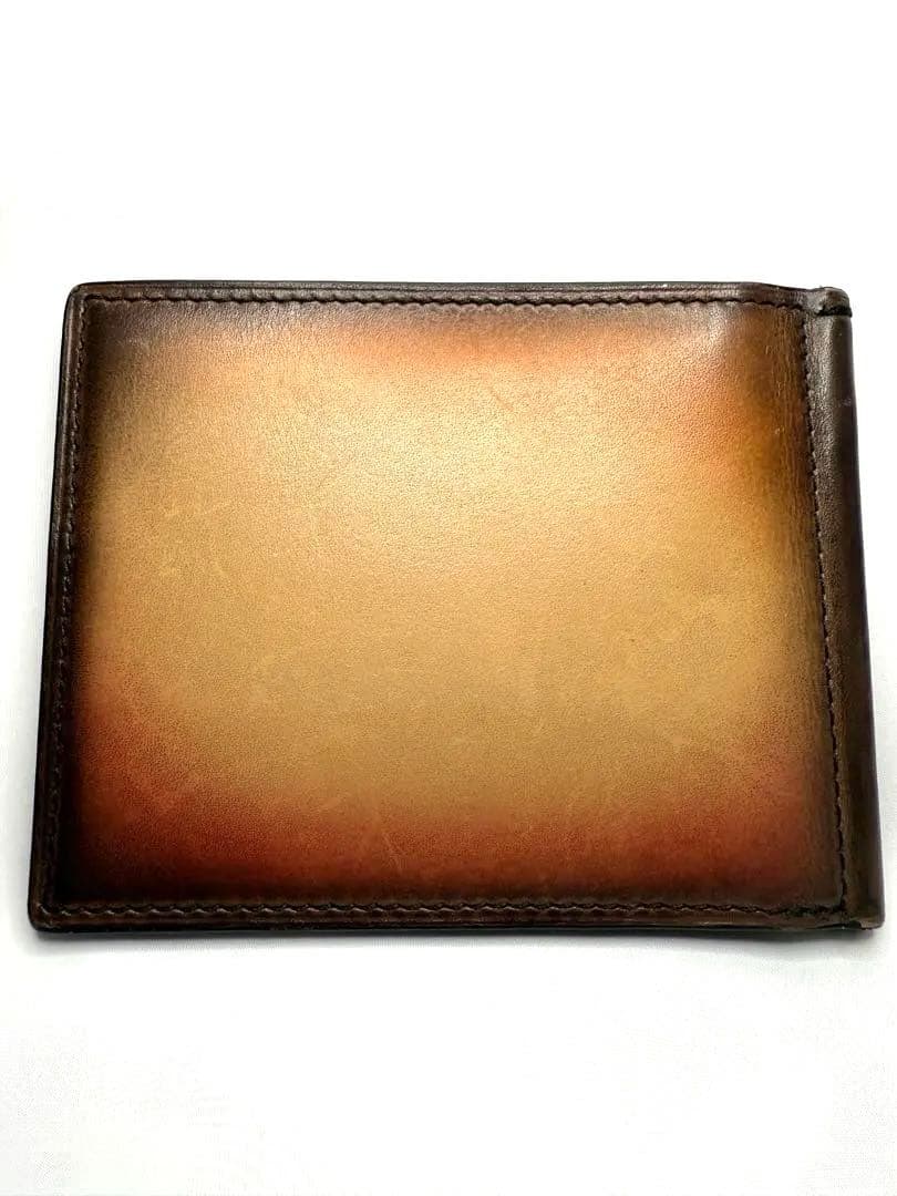 BERLUTI 二つ折り財布 ブラウンレザー　マネークリップ