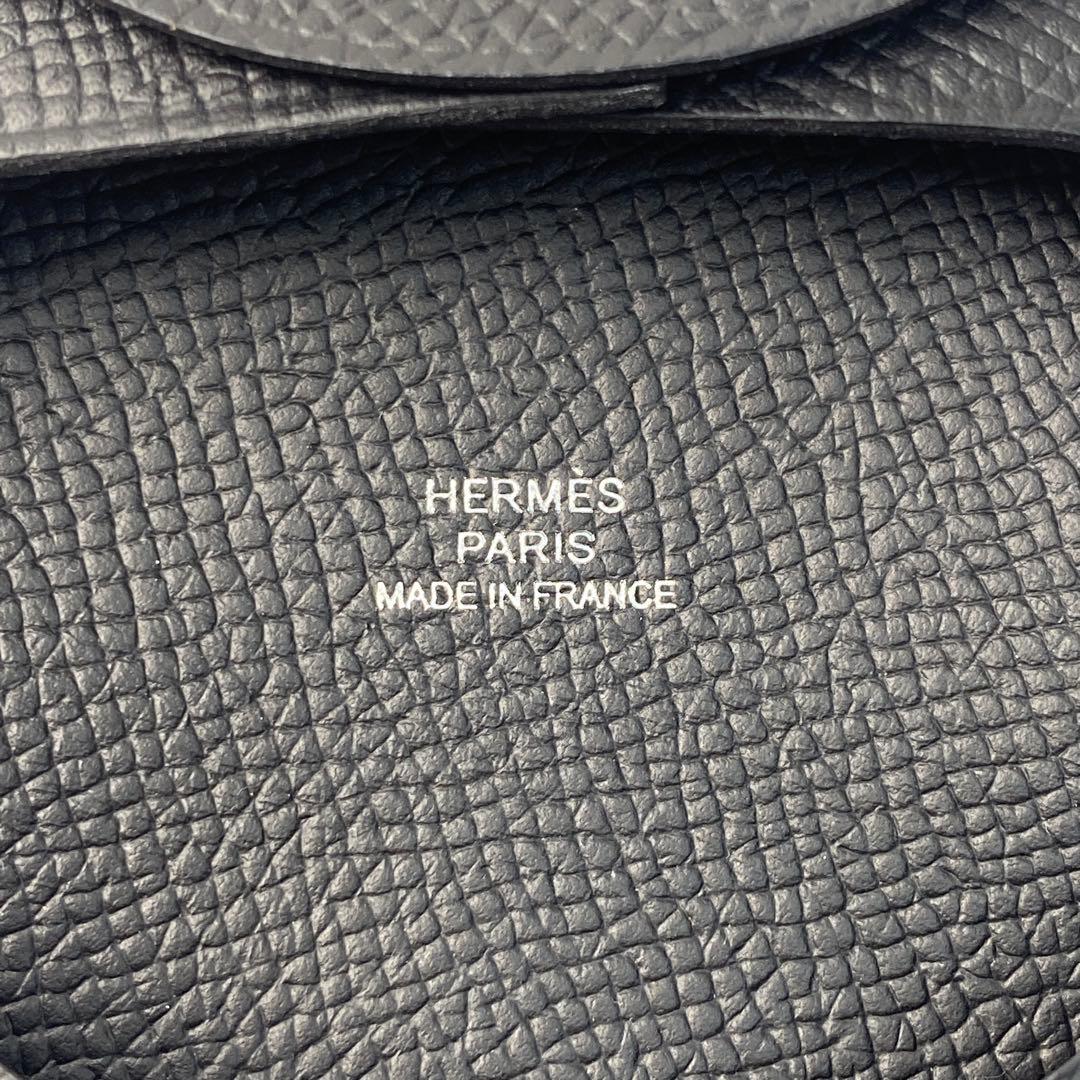 新品 エルメスHERMES バスティア 黒 エプソン ケース B刻印.