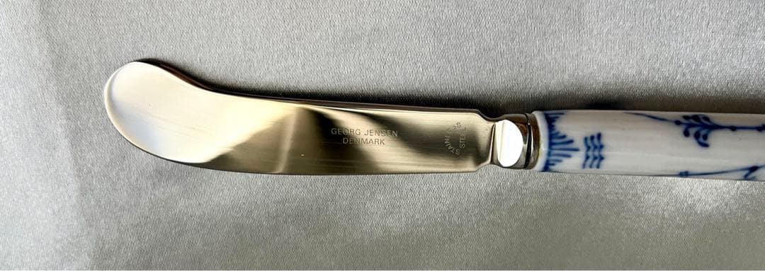 【未使用】稀少ロイヤルコペンハーゲン　ブルーフルーテッド★バターナイフ