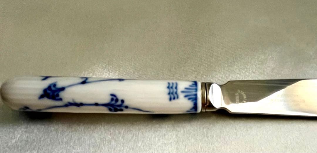 【未使用】稀少ロイヤルコペンハーゲン　ブルーフルーテッド★バターナイフ