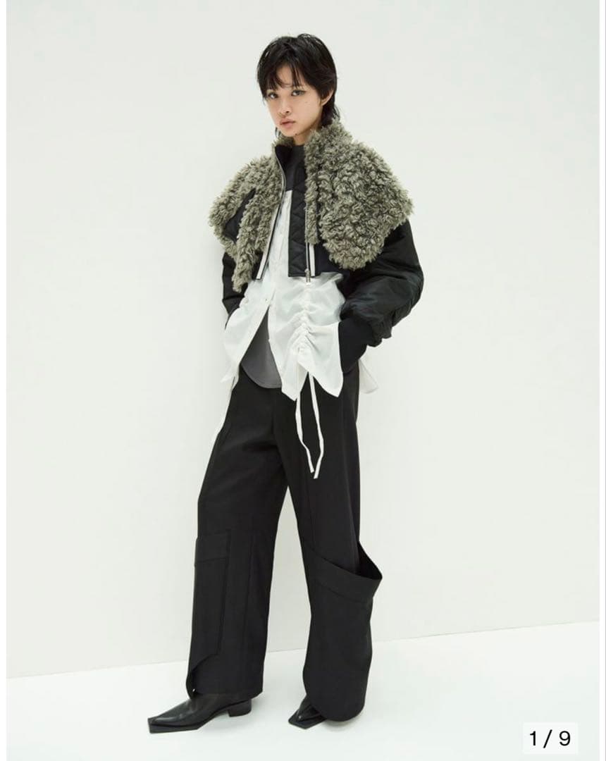 UN3D. ヘムギャザーシャツキャミソール