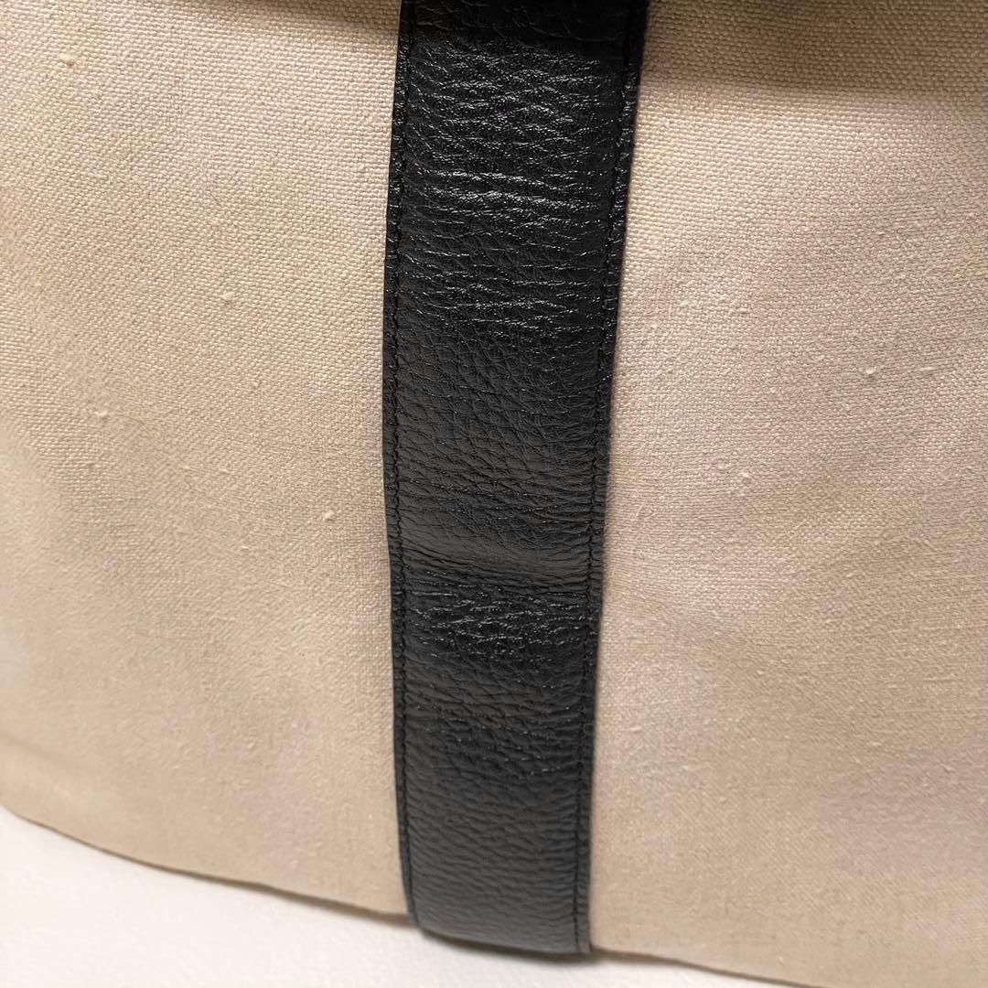 アタオ リュック バックパック マッシュルーム リネン レザー バイカラー 金具