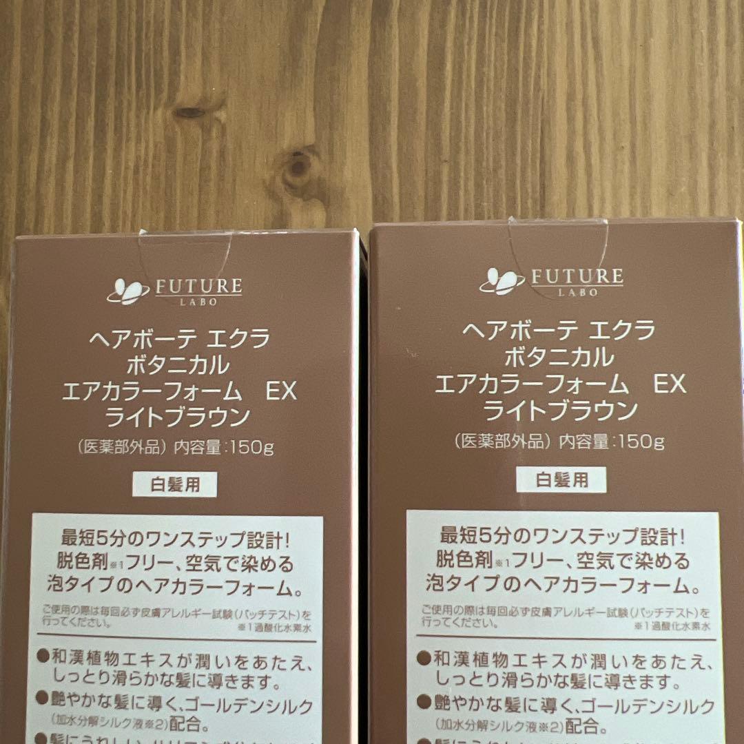 ヘアボーテエクラボタニカルエアカラーフォーム EXライトブラウン 150g 2本