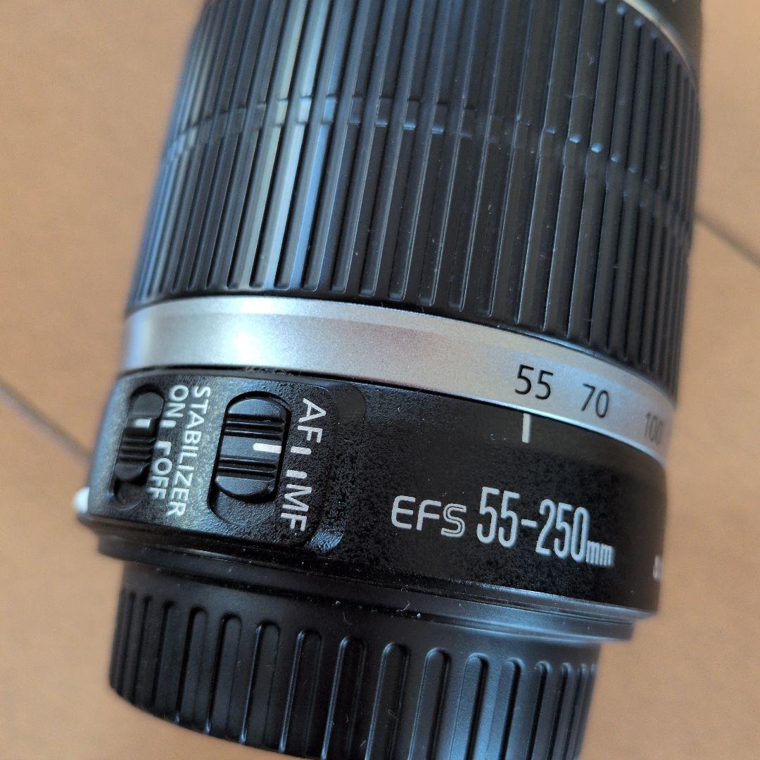 フード+保護レンズ付❣️【Canon】レンズEFS55-250mm