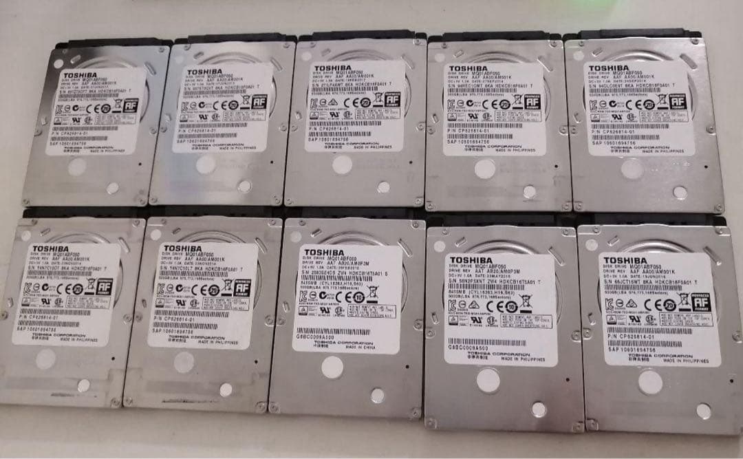 東芝　HDD 2.5インチ　500GB　10点セット