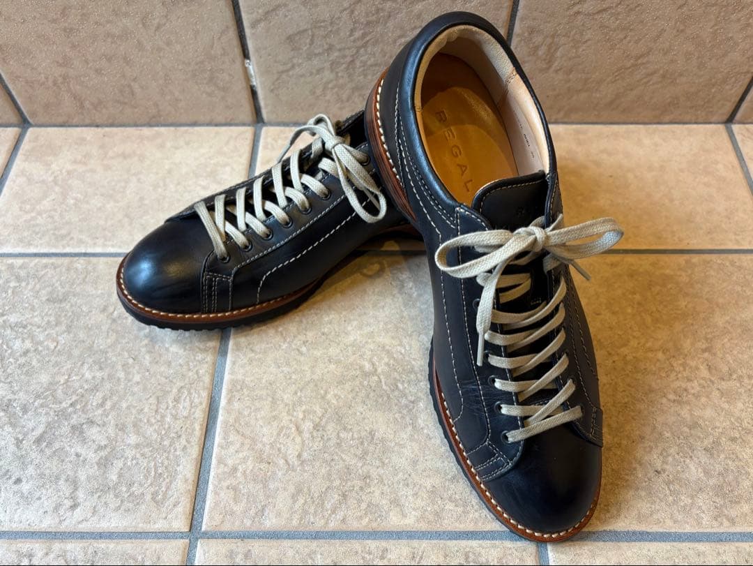 リーガル　レースアップレザー スニーカー　60EL 黒