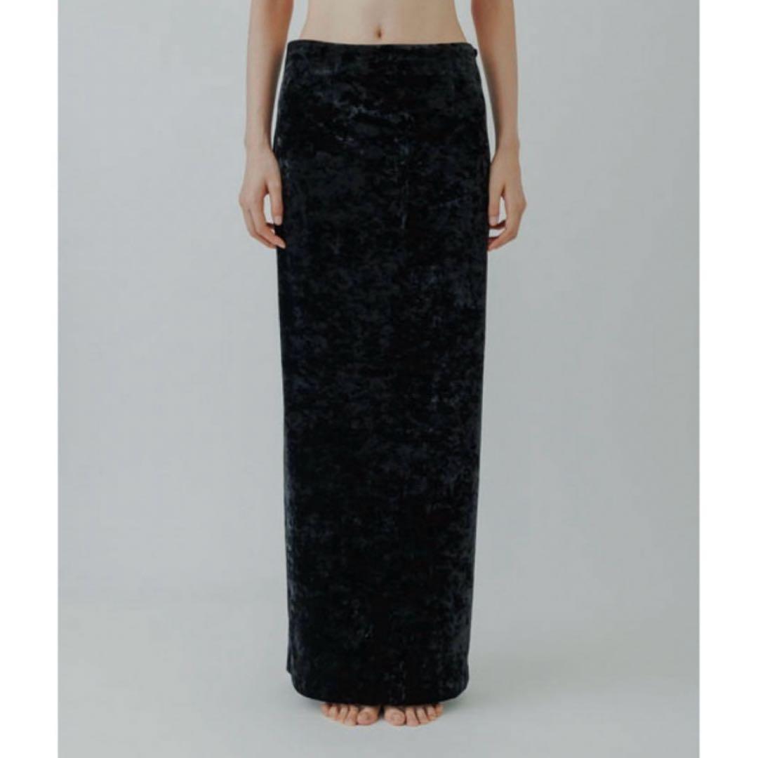 スカート yo biotop velor long tight skirt