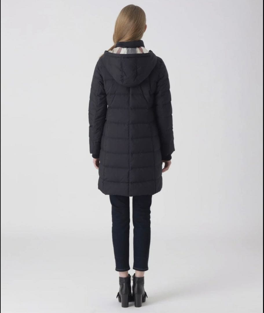 23年ブルーレーベルクレストブリッジハイマルチピーチタフタロングダウンコート42